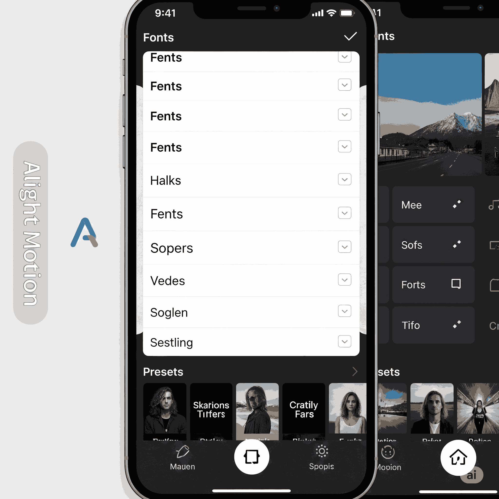 Fonts and Presets